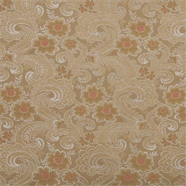 Designer Fabrics Designer Fabrics D121 54 in. Wide Gold; White And Red; Paisley Floral Brocade Upholstery Fabric D121